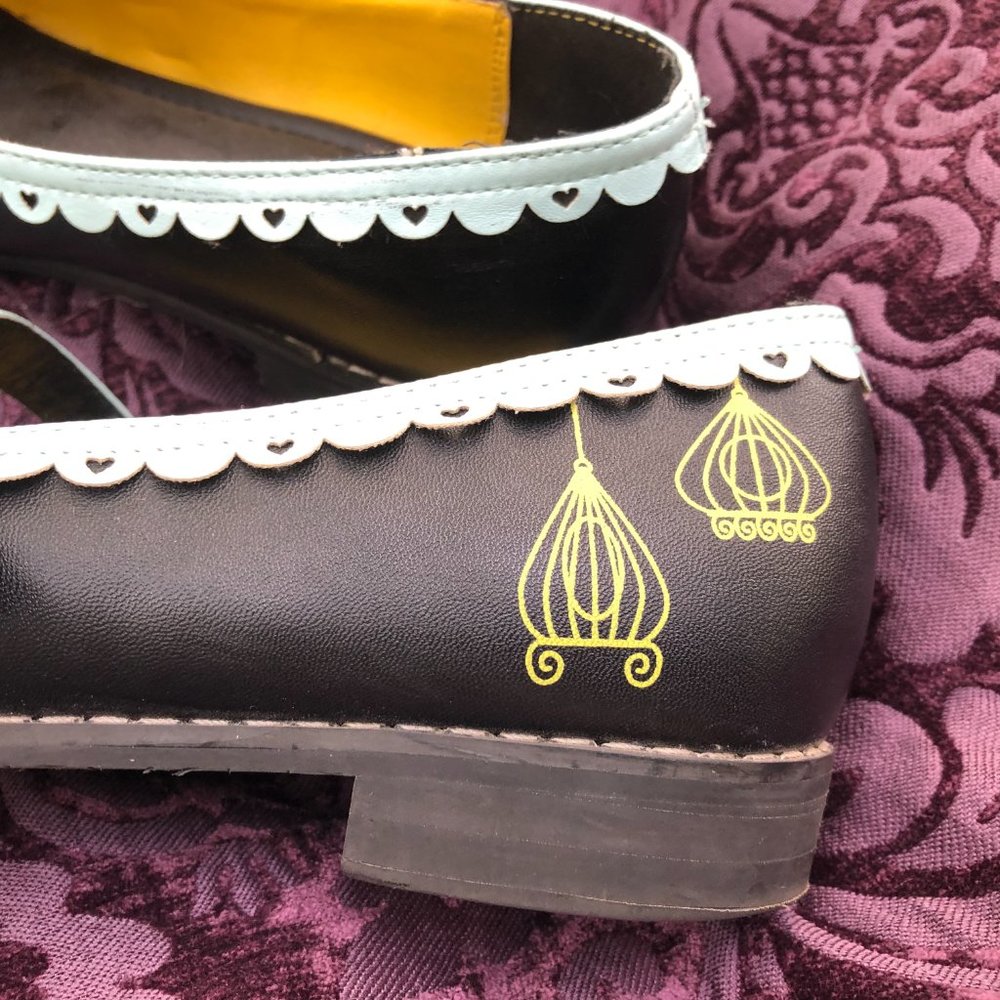 TUK RARE Punk Sweet MaryJanes French Bluebird - Picture 4 of 12